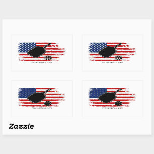 Patriotische amerikanische Flagge Personalisiert P Rechteckiger Aufkleber