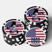Patriotische amerikanische Flagge Pokerchips (Stapel)
