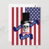Patriotische amerikanische Flagge Postkarte (Vorne/Hinten)