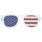 Patriotische amerikanische Flagge Red White Blue Partybrille (Vorderseite)
