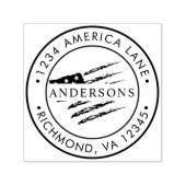 Patriotische amerikanische Flagge | RÜCKSENDEADRES Permastempel (Design)