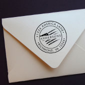 Patriotische amerikanische Flagge | RÜCKSENDEADRES Permastempel