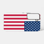 Patriotische amerikanische Flagge Samsung Galaxy Hülle (Rückseite (Horizontal))