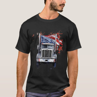 Patriotische Amerikanische Flagge Semi T-Shirt