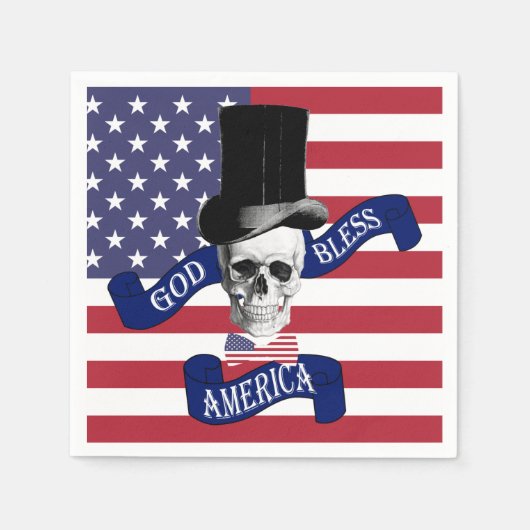 Patriotische amerikanische Flagge Serviette (Vorderseite)