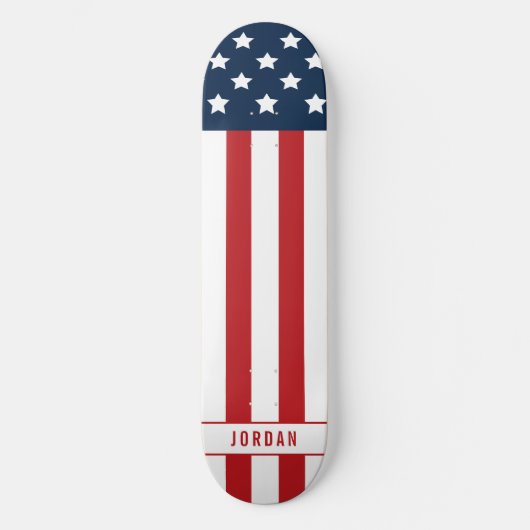 Patriotische amerikanische Flagge Skateboard (Vorderseite)