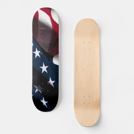 Patriotische amerikanische Flagge Skateboard (Vorderseite)