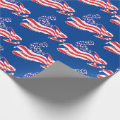 Patriotische amerikanische Flagge Snowmobile Geschenkpapier (Ecke)