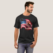 Patriotische amerikanische Flagge T-Shirt (Vorne ganz)