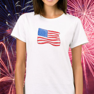 Patriotische amerikanische Flagge T-Shirt