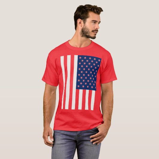 Patriotische amerikanische Flagge T-Shirt (Vorne ganz)