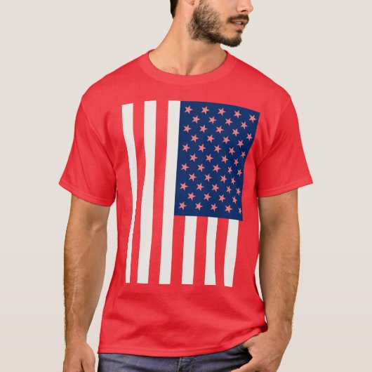 Patriotische amerikanische Flagge T-Shirt (Vorderseite)