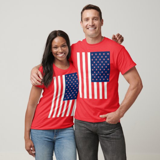 Patriotische amerikanische Flagge T-Shirt (Unisex)