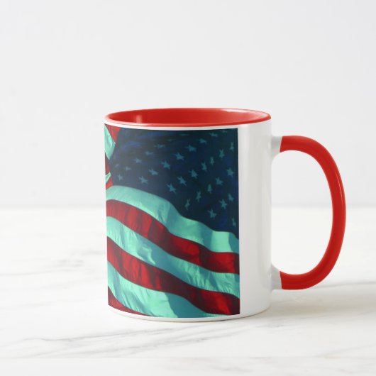 Patriotische amerikanische Flagge Tasse (Rechts)