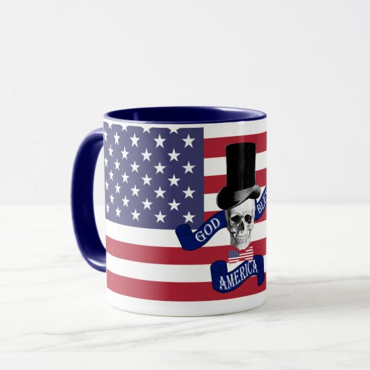 Patriotische amerikanische Flagge Tasse (Vorderseite Links)