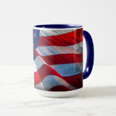Patriotische amerikanische Flagge Tasse (VorderseiteRechts)