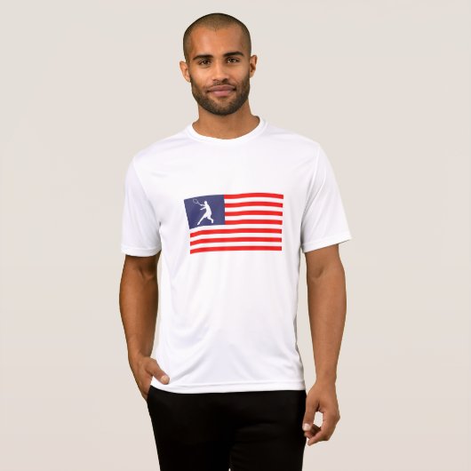 Patriotische amerikanische Flagge Tennis Shirt für (Vorne ganz)