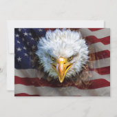 Patriotische amerikanische Flagge und Einladung vo (Vorderseite)