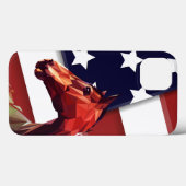 Patriotische amerikanische Flagge und Pferd Case-Mate iPhone Hülle (Rückseite (Horizontal))