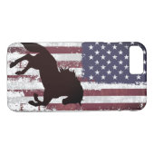 Patriotische amerikanische Flagge und Silhouette P Case-Mate iPhone Hülle (Rückseite (Horizontal))