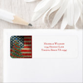 Patriotische amerikanische Flagge und Weihnachtsba (Insitu)