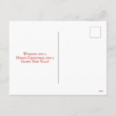 Patriotische amerikanische Flagge und Weihnachtsba Feiertagspostkarte (Rückseite)