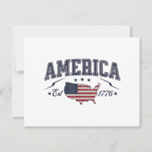 Patriotische amerikanische Flagge USA Est 1776 4.  Dankeskarte