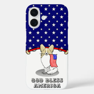 Patriotische amerikanische Flagge USA Papillon (Zi iPhone 16 Hülle