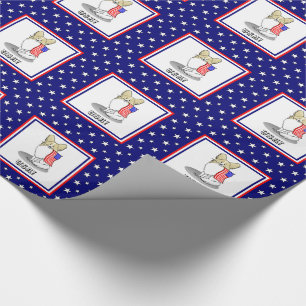 Patriotische amerikanische Flagge USA Papillon (Zi Geschenkpapier