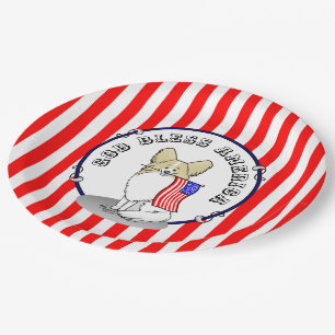Patriotische amerikanische Flagge USA Papillon (Zi Pappteller