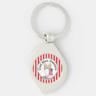 Patriotische amerikanische Flagge USA Papillon (Zi Schlüsselanhänger