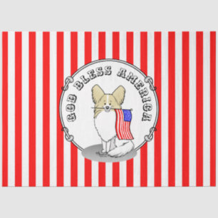 Patriotische amerikanische Flagge USA Papillon (Zi Seidenpapier