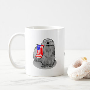 Patriotische amerikanische Flagge USA Puli Dog (gr Kaffeetasse