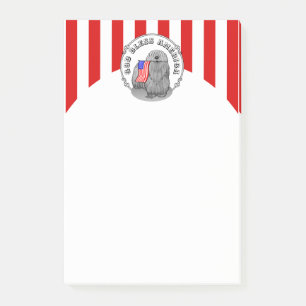 Patriotische amerikanische Flagge USA Puli Dog (gr Post-it Klebezettel