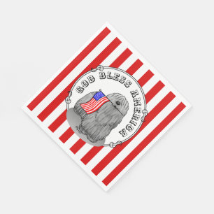 Patriotische amerikanische Flagge USA Puli Dog (gr Serviette