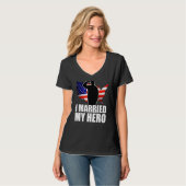Patriotische amerikanische Flagge Veteran Militäru T-Shirt (Vorderseite Vollansicht)