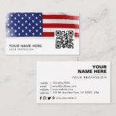 patriotische amerikanische Flagge Veteranen Servic Visitenkarte (Vorne/Hinten)