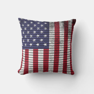 Patriotische amerikanische Flagge Vintage Grunge Kissen