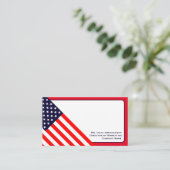 Patriotische amerikanische Flagge Visitenkarte (Stehend Vorderseite)