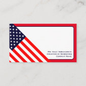 Patriotische amerikanische Flagge Visitenkarte (Vorderseite)