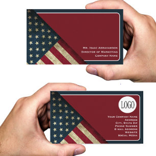 Patriotische amerikanische Flagge Visitenkarte