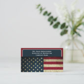 Patriotische amerikanische Flagge Visitenkarte (Stehend Vorderseite)