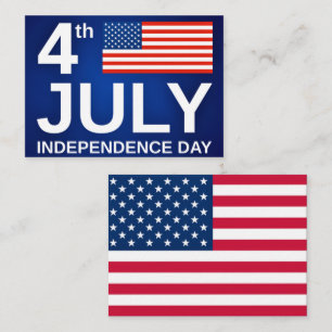 Patriotische amerikanische Flagge zum Unabhängigke Mitteilungskarte