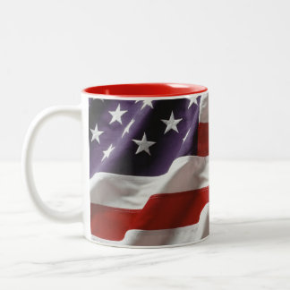 Patriotische amerikanische Flagge Zweifarbige Tasse