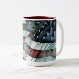 Patriotische amerikanische Flagge Zweifarbige Tasse