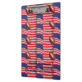 Patriotische amerikanische Flaggen, Name des Fußba Klemmbrett (Links)