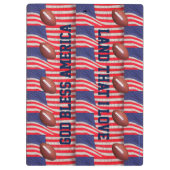 Patriotische amerikanische Flaggen, Name des Fußba Klemmbrett (Rückseite)