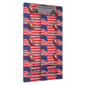 Patriotische amerikanische Flaggen, Name des Fußba Klemmbrett (Rechts)