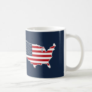 Patriotische amerikanische Flaggen-Staat-Tasse Kaffeetasse