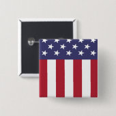 Patriotische amerikanische Flaggen US Flagge Button (Vorne & Hinten)